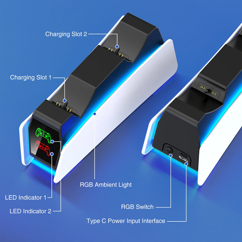 Carregador para 2 controles PS5